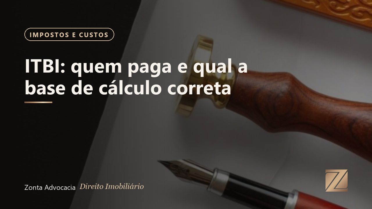ITBI: quem paga, quando é devido e qual a base de cálculo correta